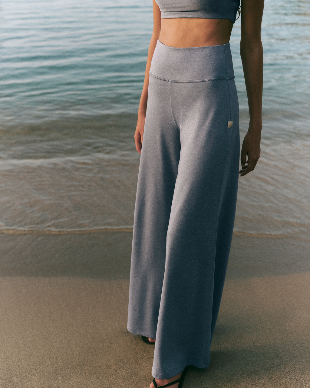 Halo Easy Wideleg Pant - Short | Coastal Fog Heather