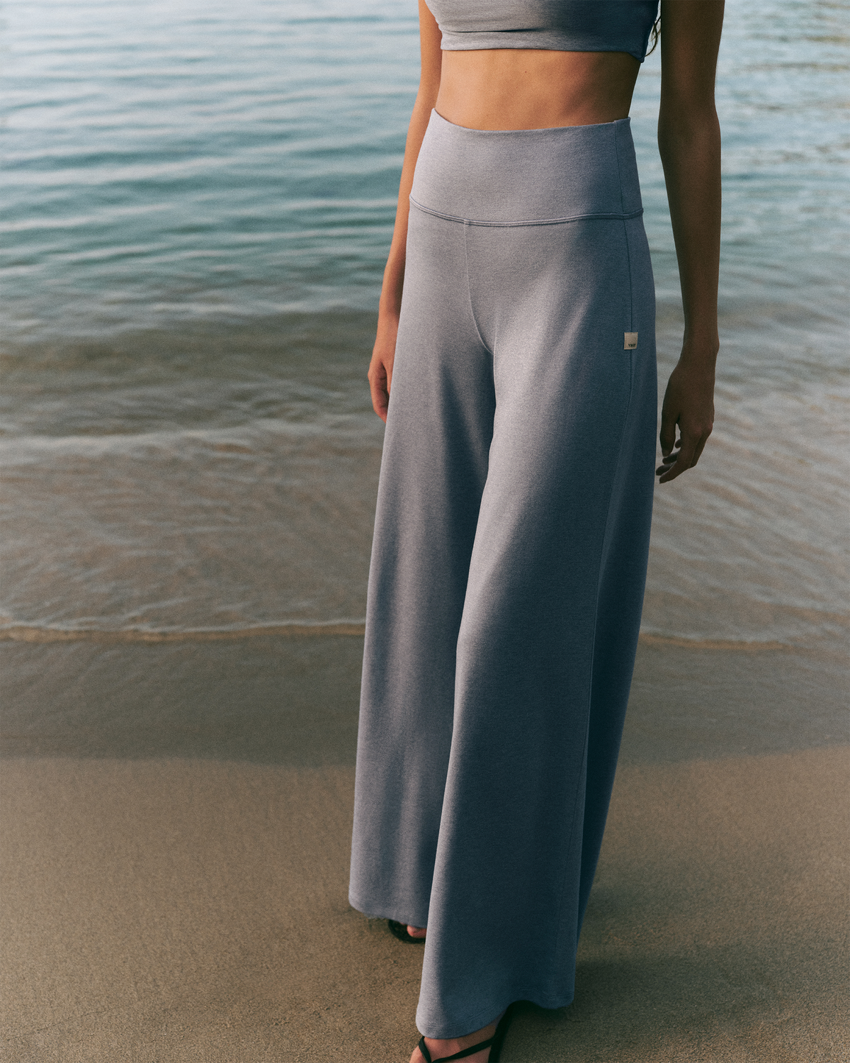 Halo Easy Wideleg Pant - Short | Coastal Fog Heather