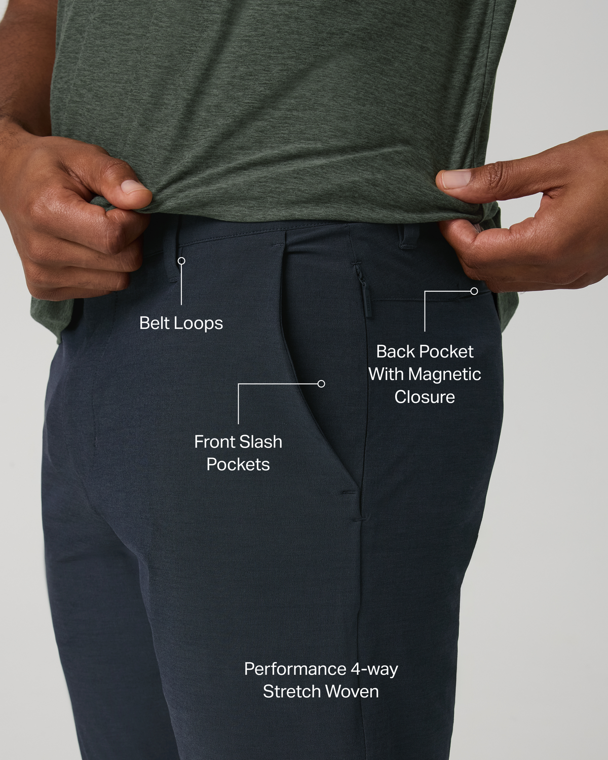 Aim Trouser Athletic Slim Fit 30” | Salt Linen Texture