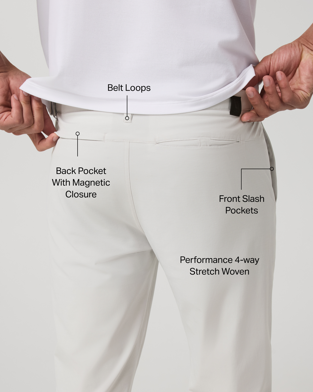 Aim Trouser Athletic Slim Fit 30" | Khaki Linen Texture
