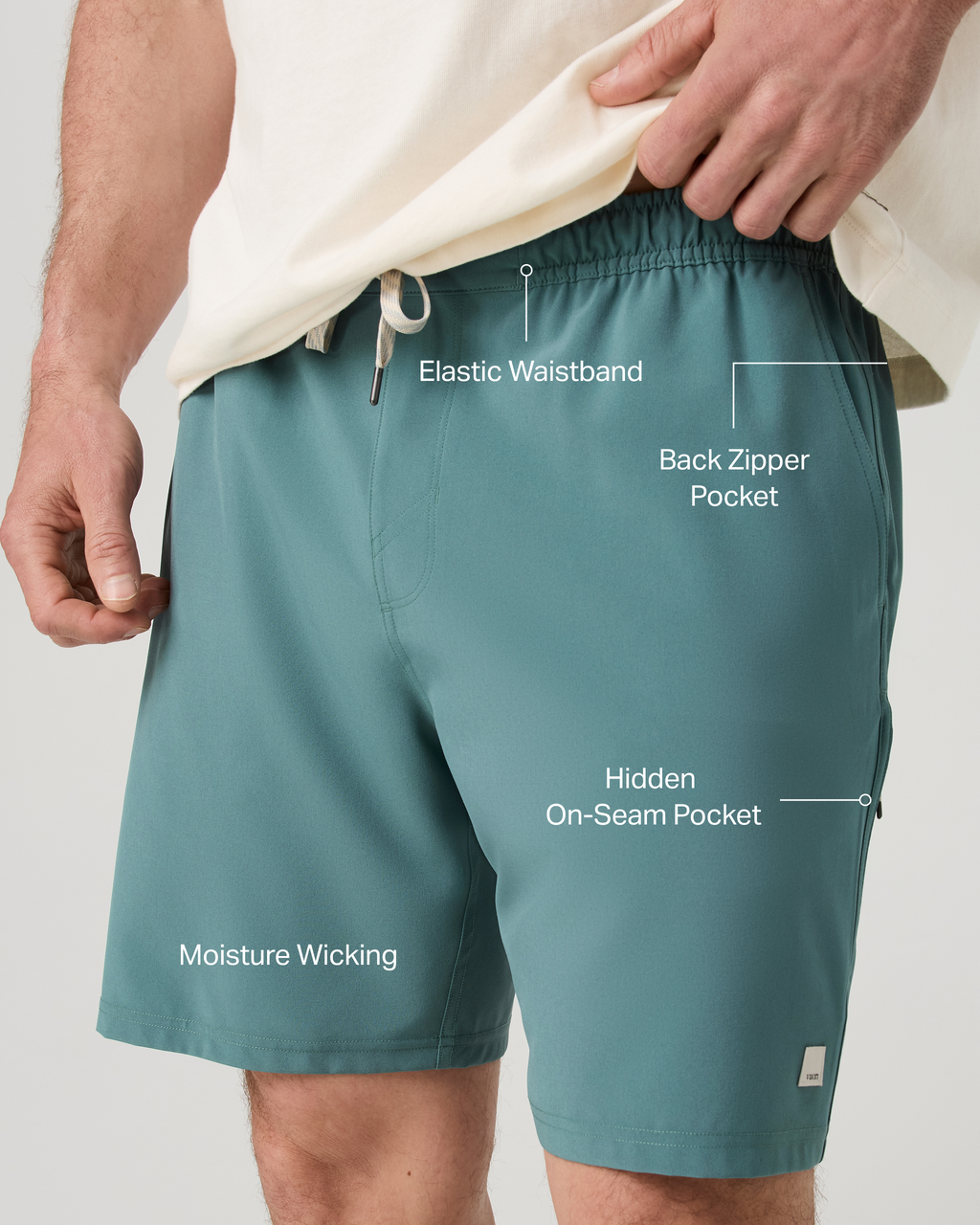 Banks Session Short Unlined 5" | Washed Brick Linen Texture
