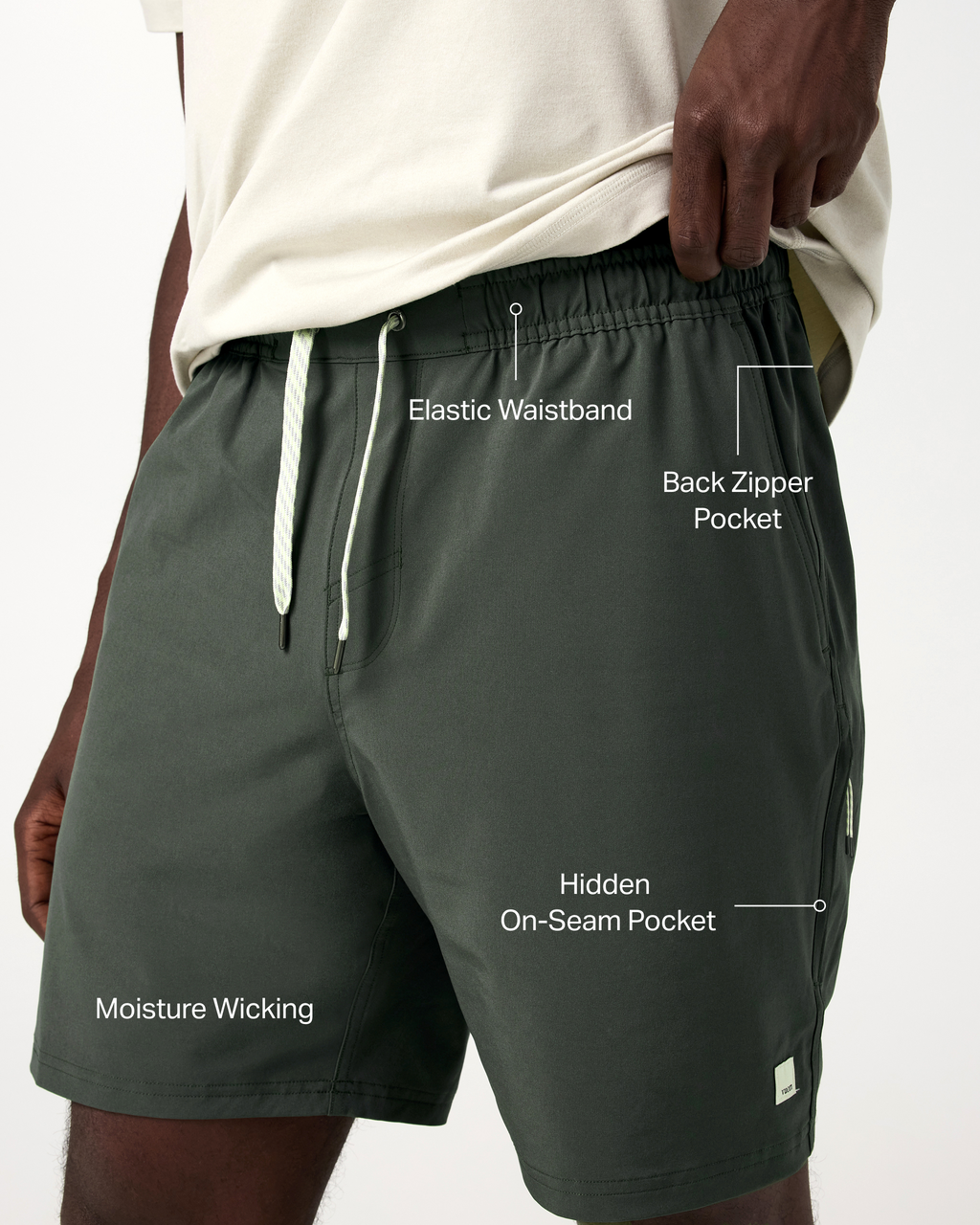 Banks Session Short Unlined 5" | Washed Brick Linen Texture