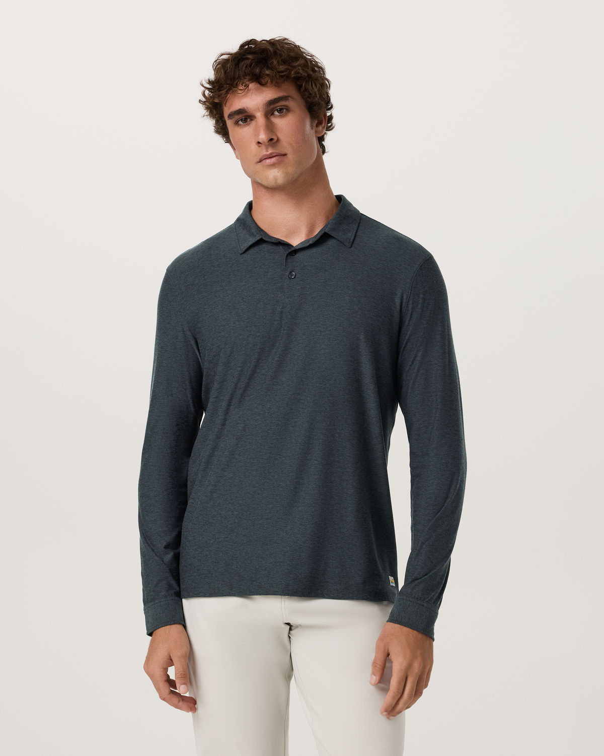 Long Sleeve Strato Tech Polo | Navy Heather