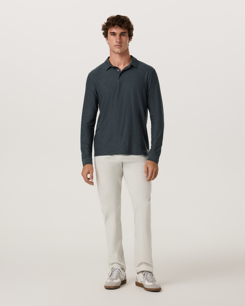 Long Sleeve Strato Tech Polo | Charcoal Heather
