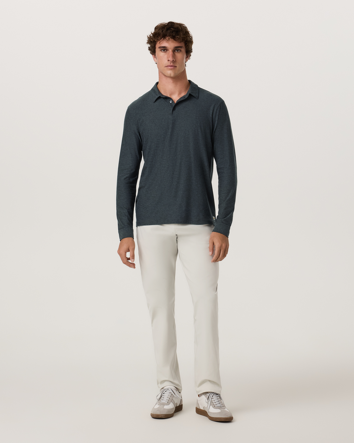 Long Sleeve Strato Tech Polo | Charcoal Heather