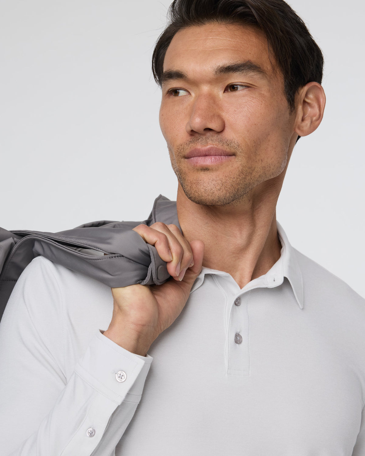 Long Sleeve Strato Tech Polo | Charcoal Heather