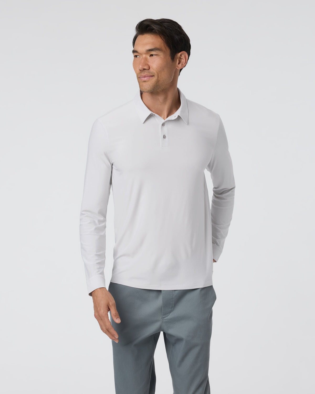 Long Sleeve Strato Tech Polo | Charcoal Heather