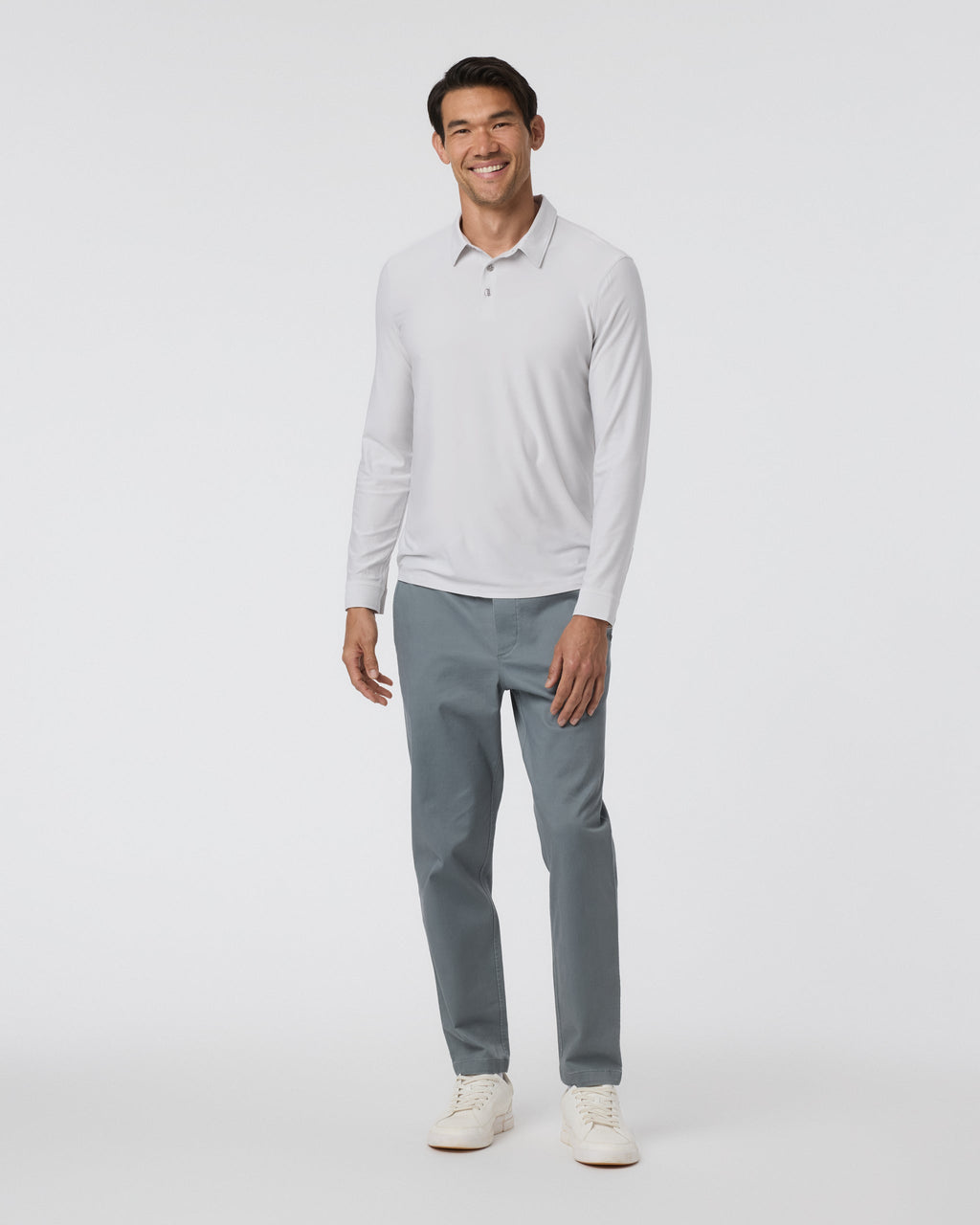 Long Sleeve Strato Tech Polo | Charcoal Heather