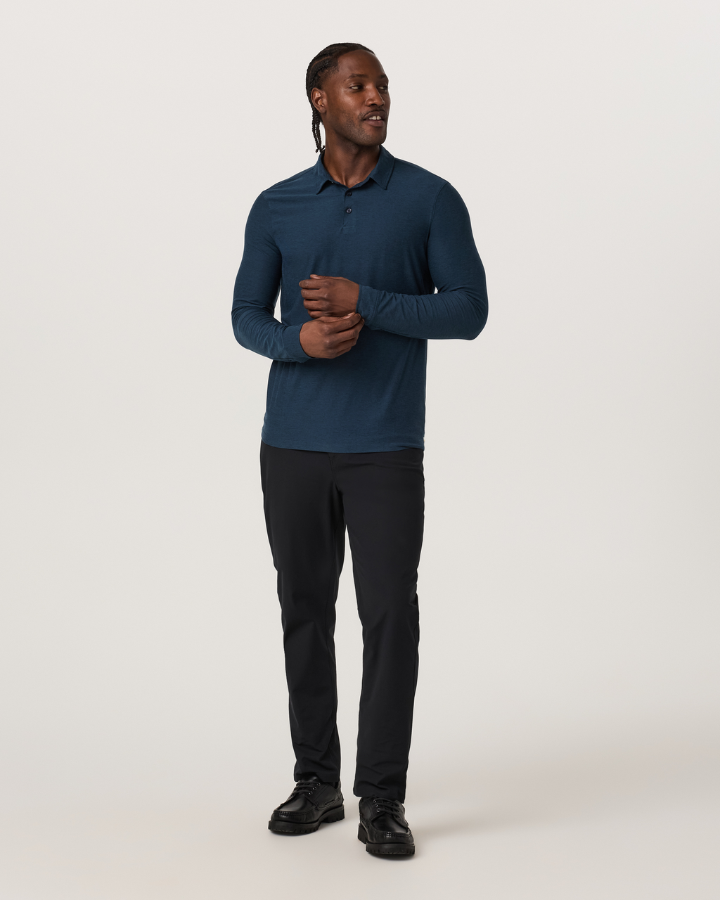 Long Sleeve Strato Tech Polo | Charcoal Heather