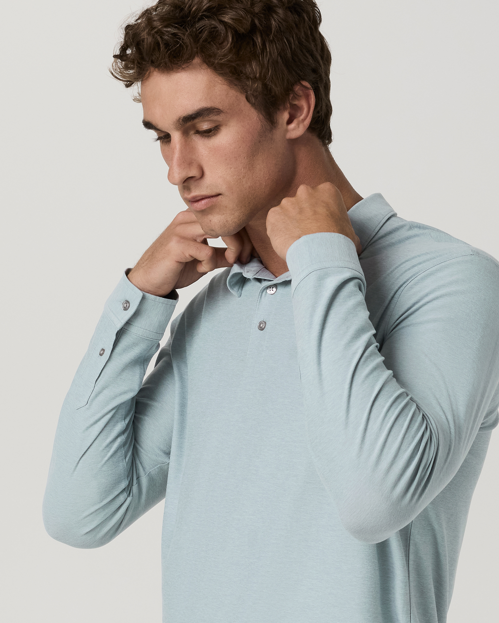 Long Sleeve Strato Tech Polo | Charcoal Heather