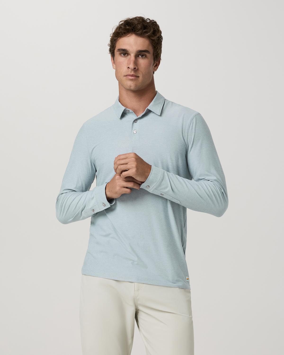Long Sleeve Strato Tech Polo | Navy Heather