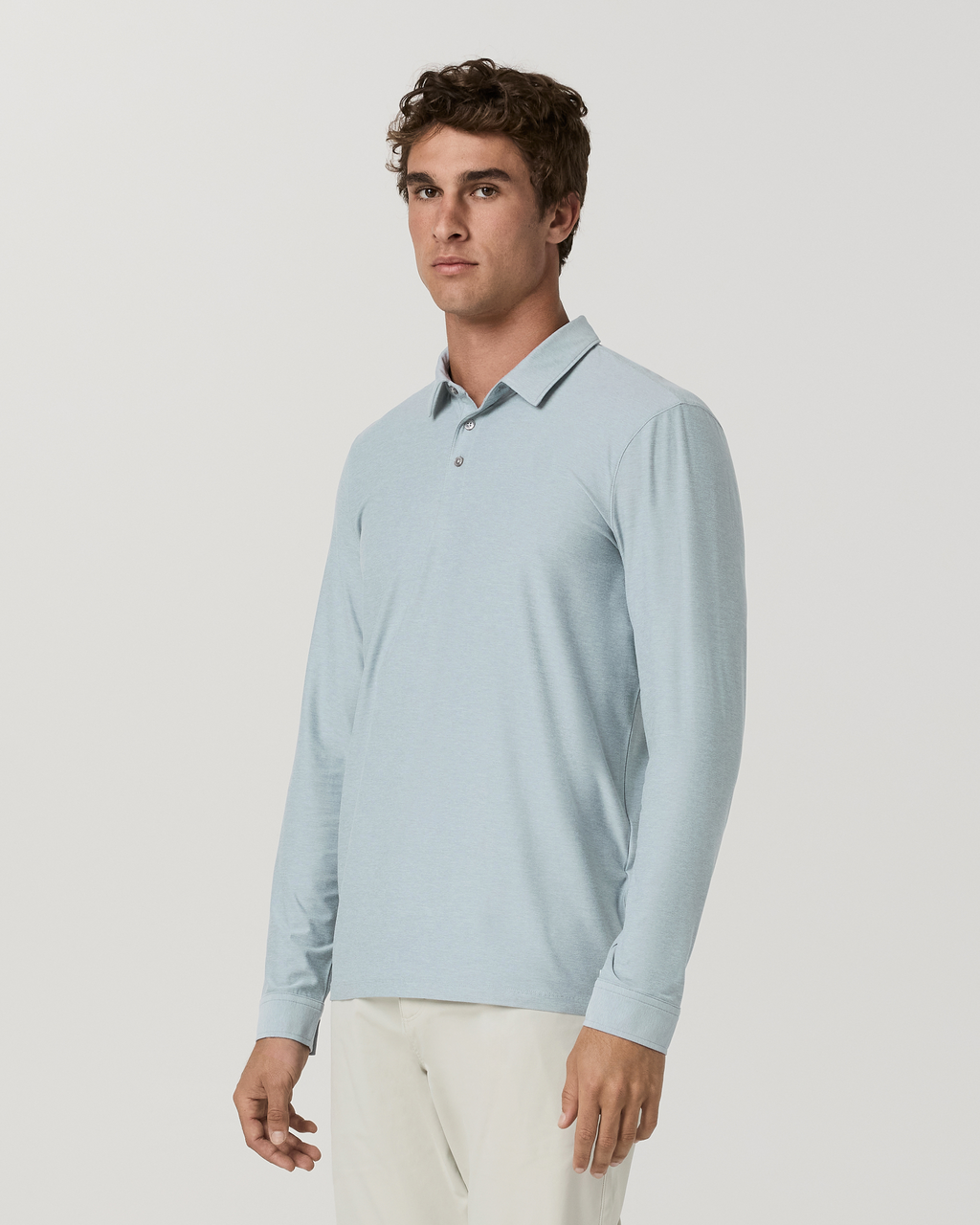Long Sleeve Strato Tech Polo | Navy Heather