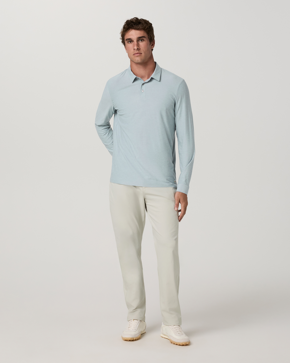 Long Sleeve Strato Tech Polo | Navy Heather