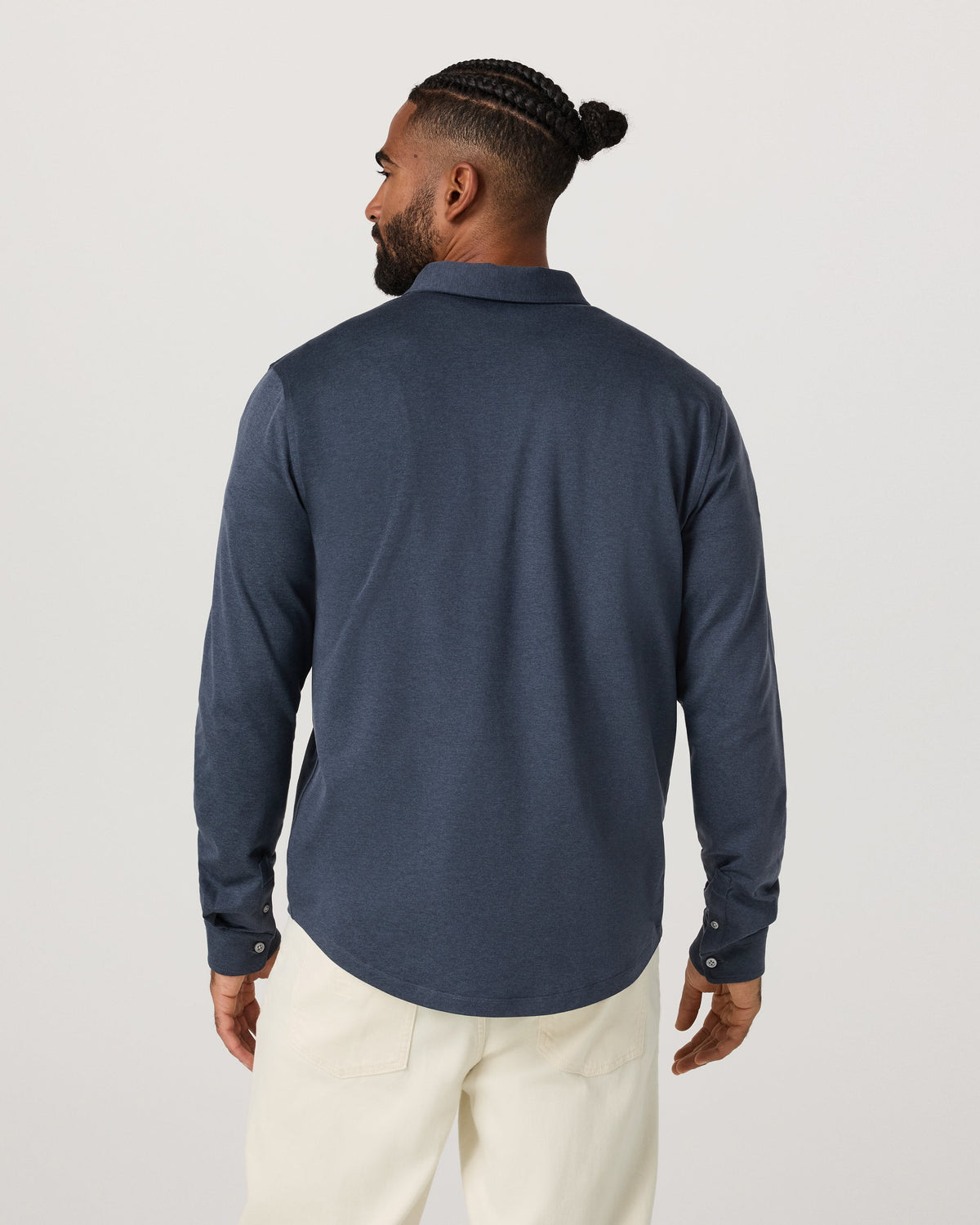 Long Sleeve Ponto Button Down Shirt | Black