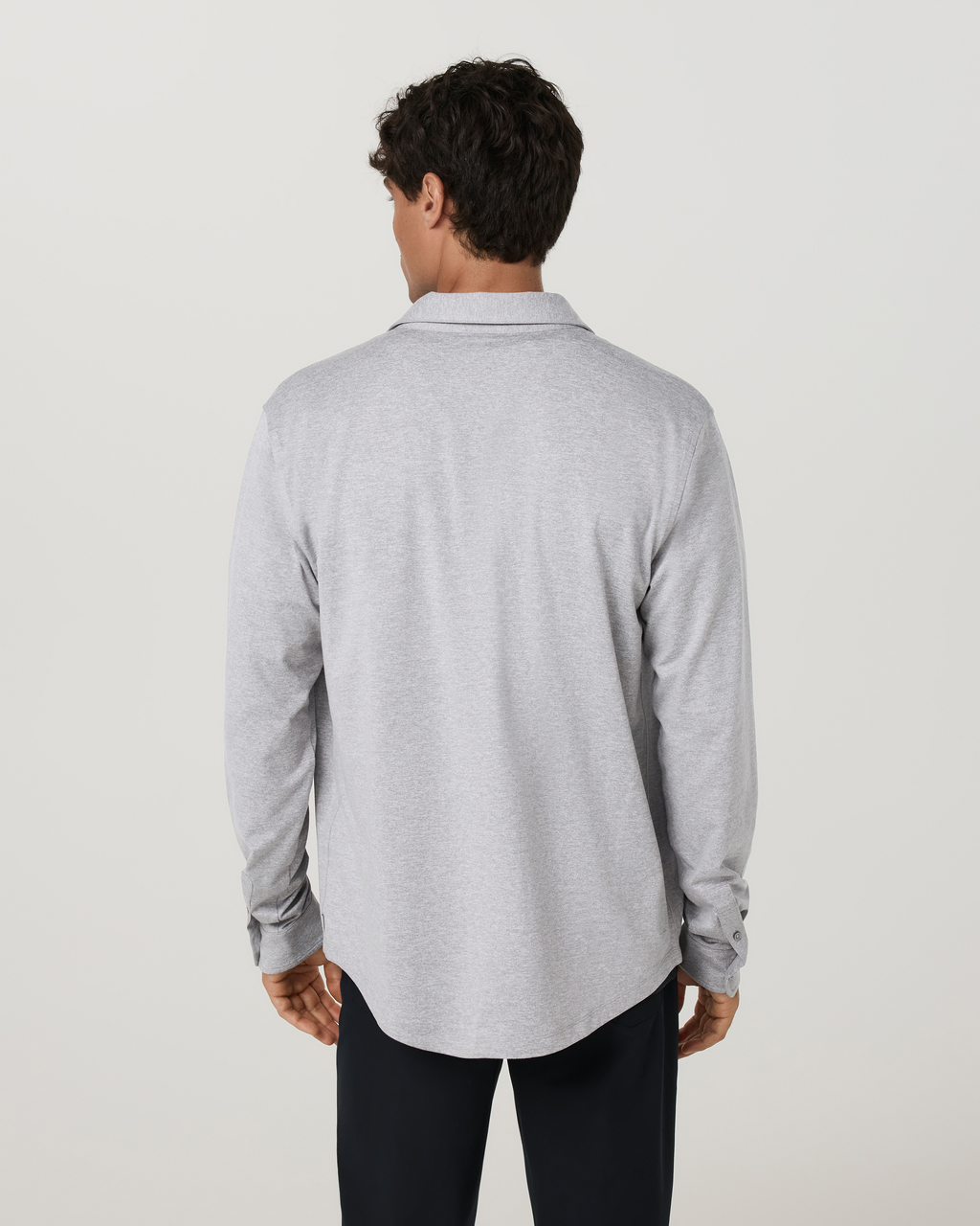Long Sleeve Ponto Button Down Shirt | Azure Heather