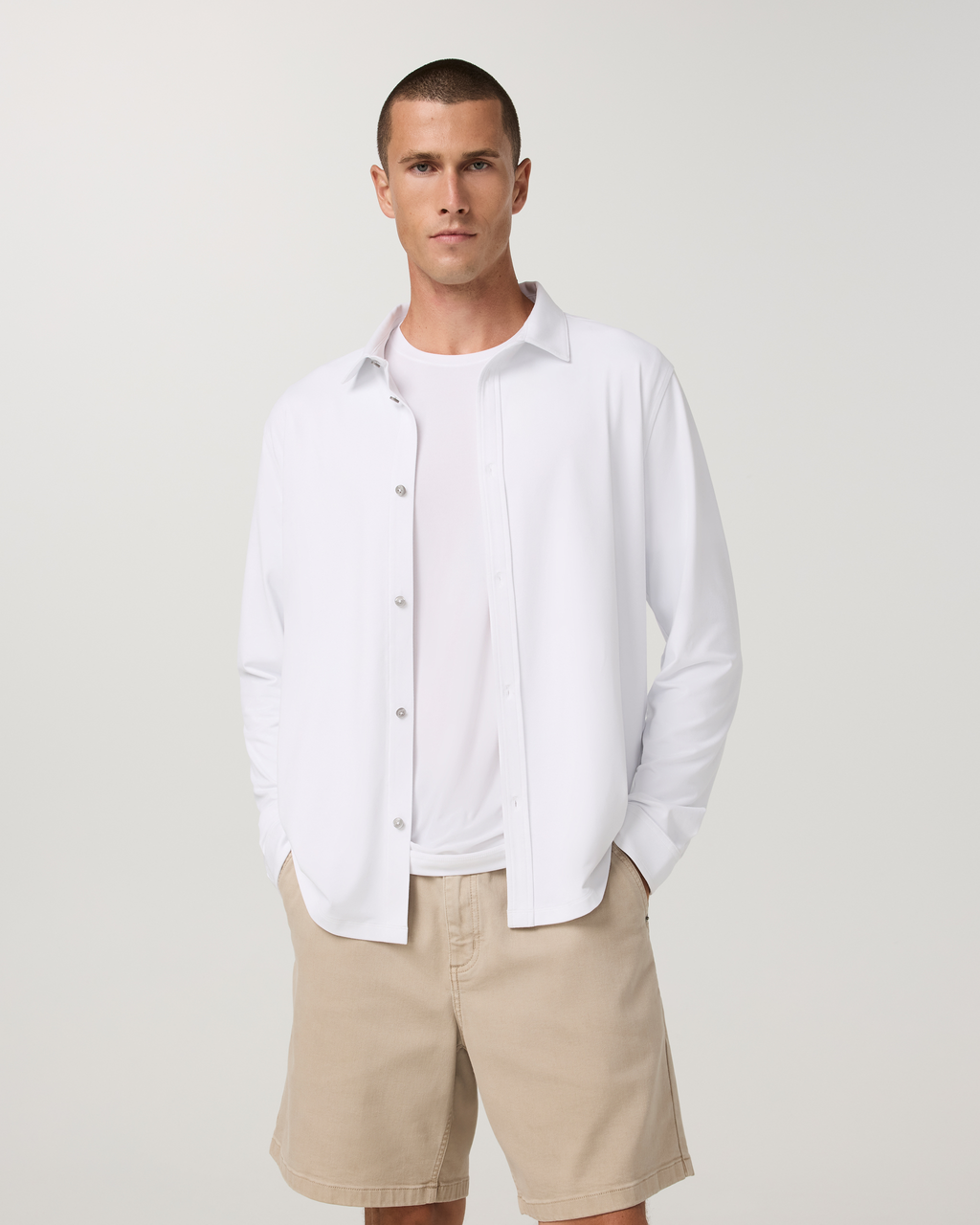 Long Sleeve Ponto Button Down Shirt | Black