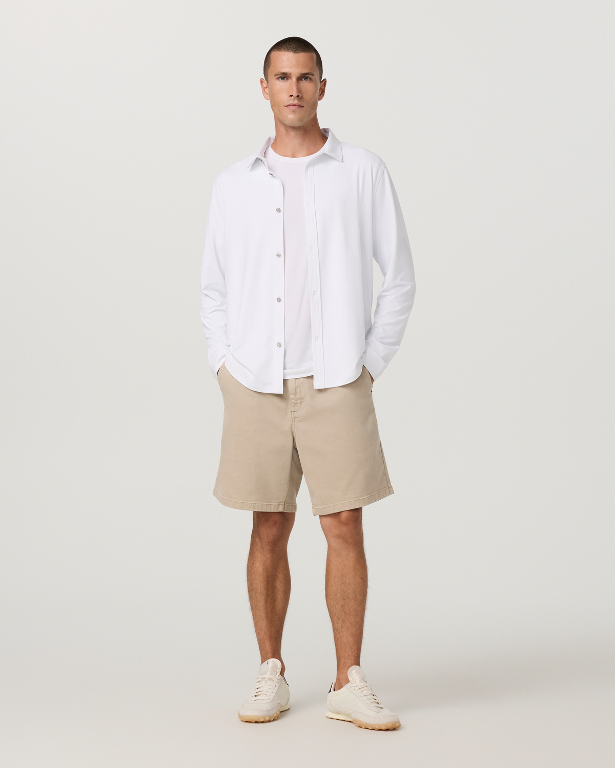 Long Sleeve Ponto Button Down Shirt | Azure Heather
