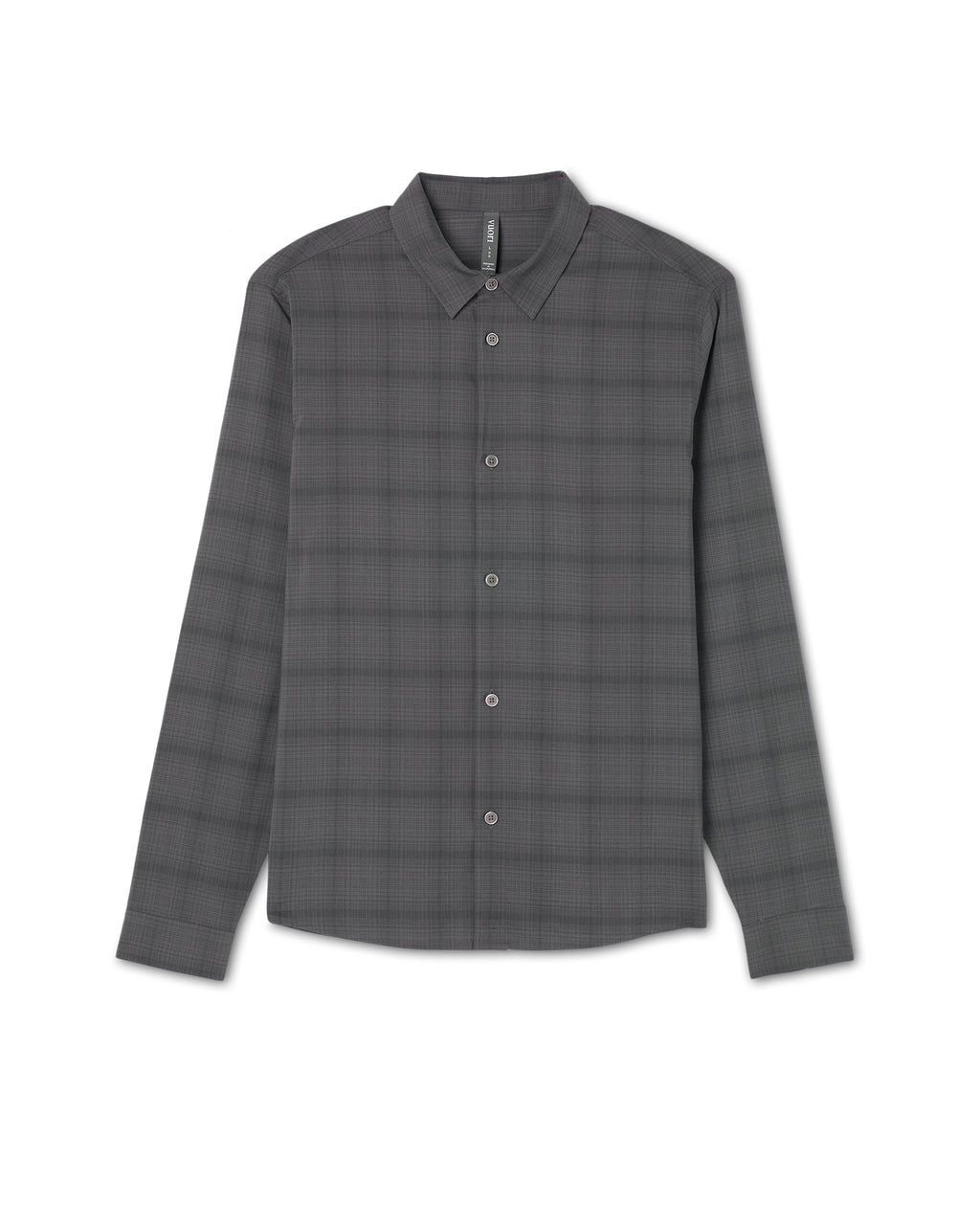 Long Sleeve Plaid Button Down Shirt | Dark Pewter