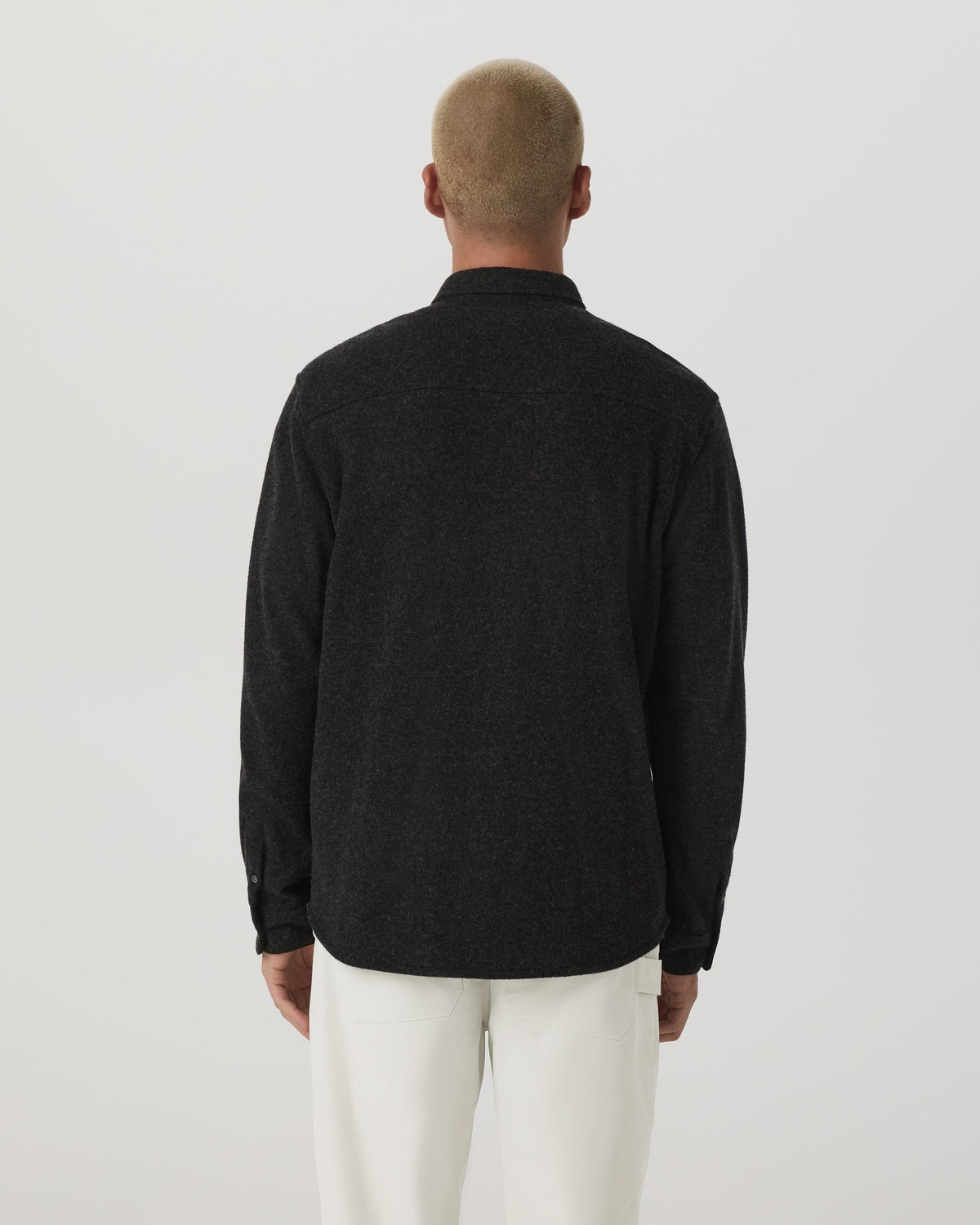 Long Sleeve Altitude Wool Button Down - Relaxed Fit | Volcanic Ash