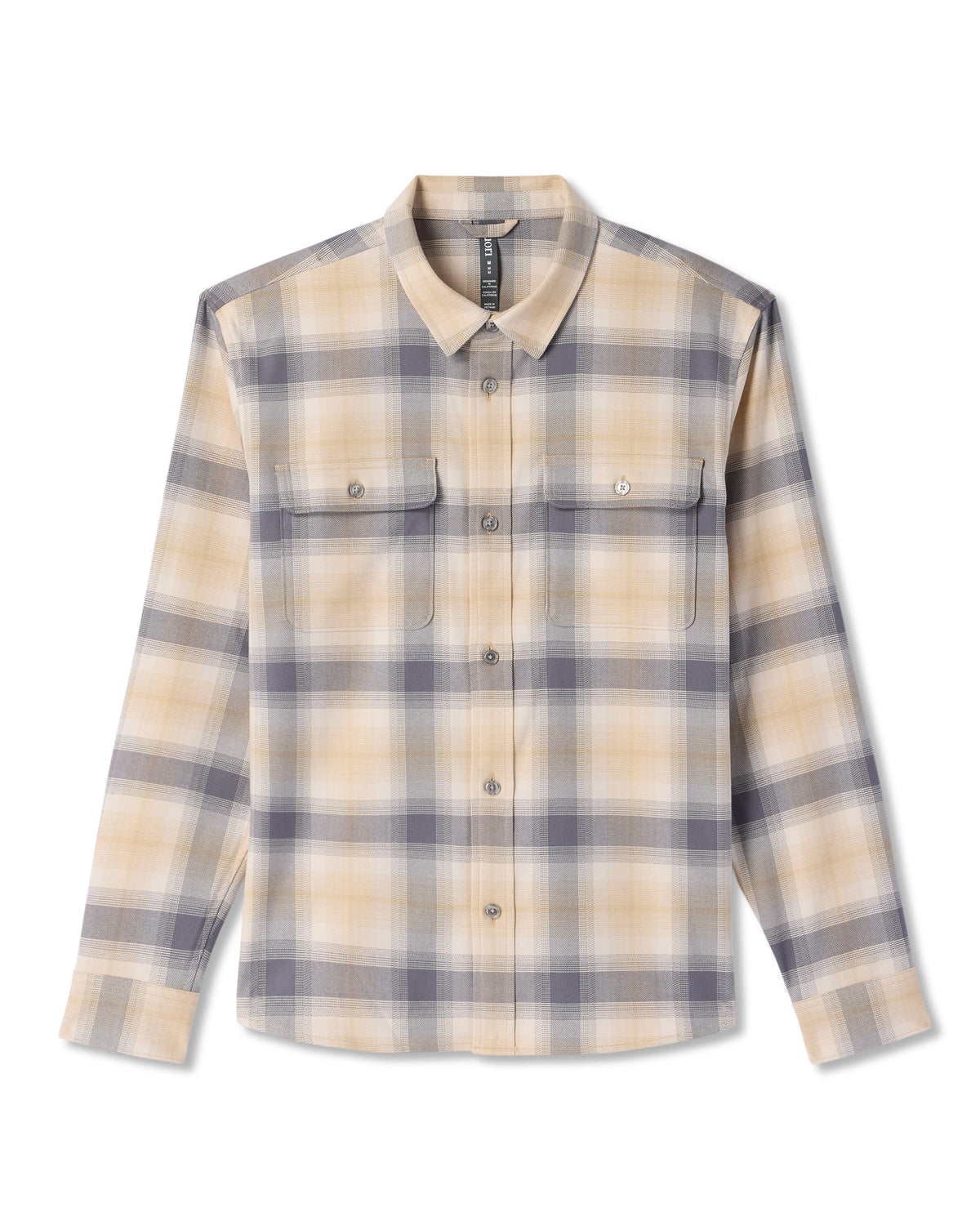 Long Sleeve Flannel Button Down Shirt | Cavern Grey