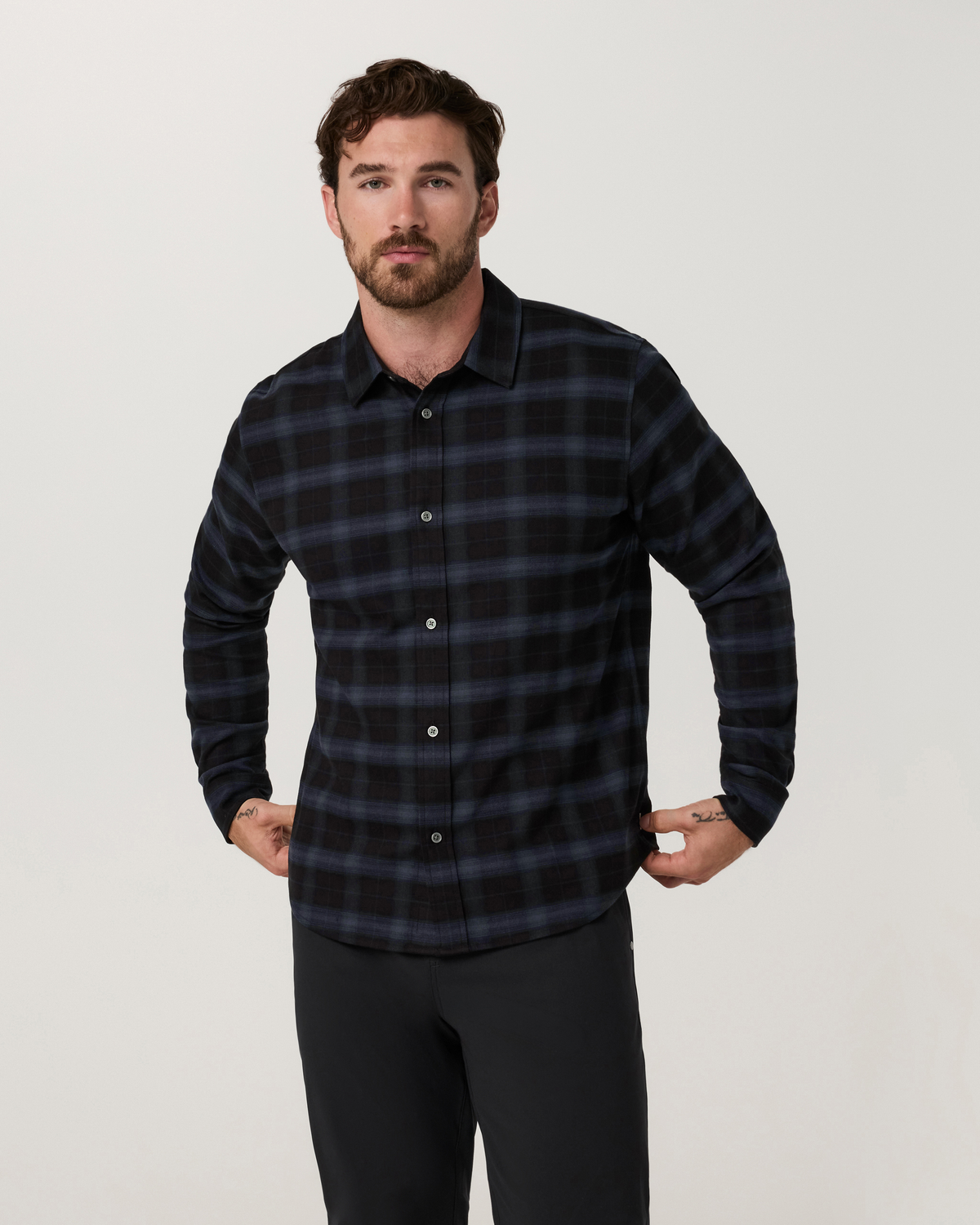 Long Sleeve Midweight Flannel Shirt | Hunter Green