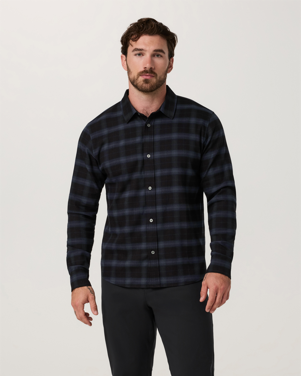 Long Sleeve Midweight Flannel Shirt | Grey Heather