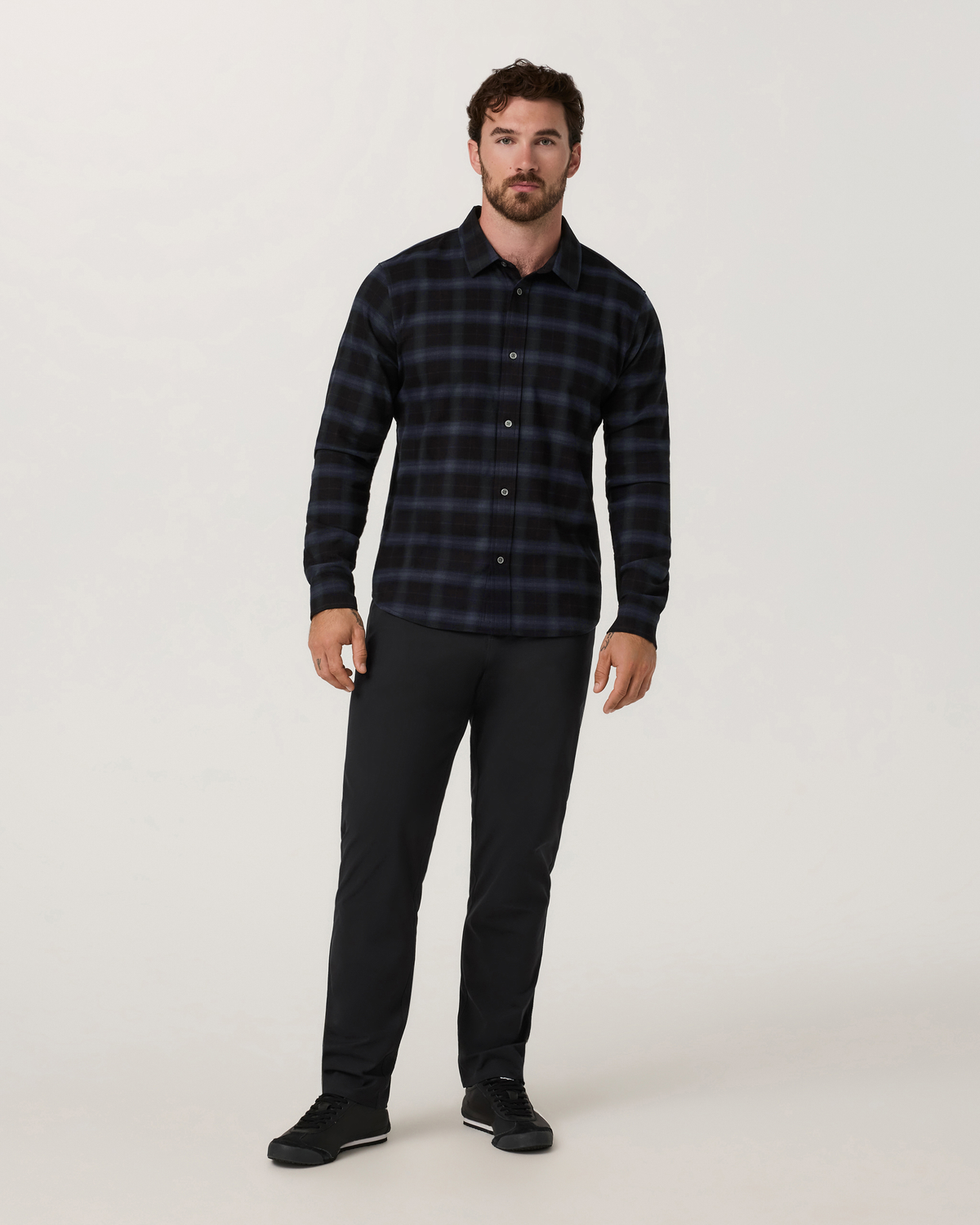 Long Sleeve Midweight Flannel Shirt | Sky Grey