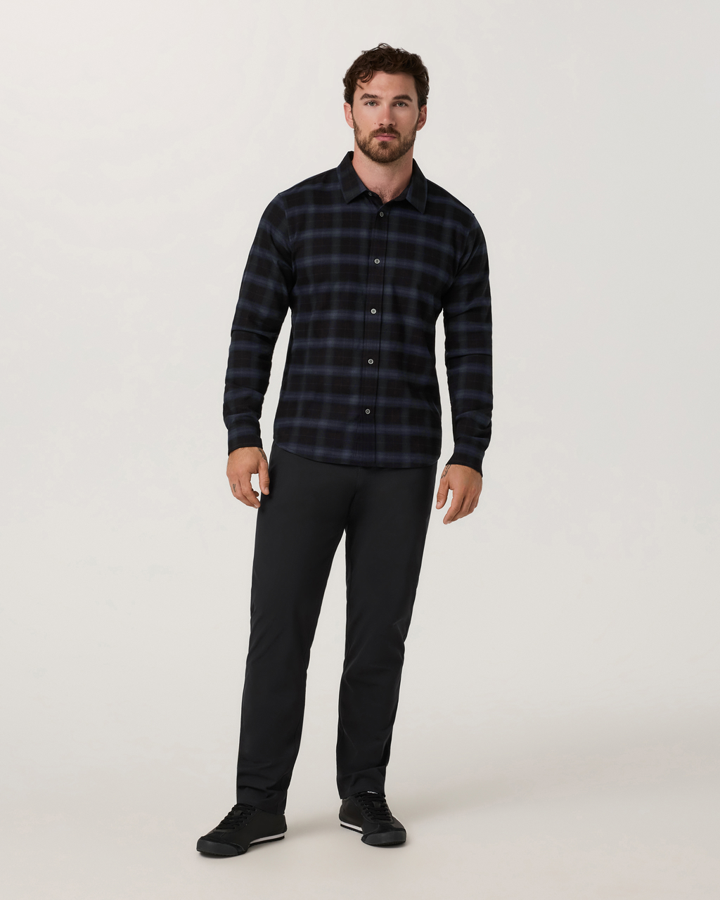 Long Sleeve Midweight Flannel Shirt | Hunter Green