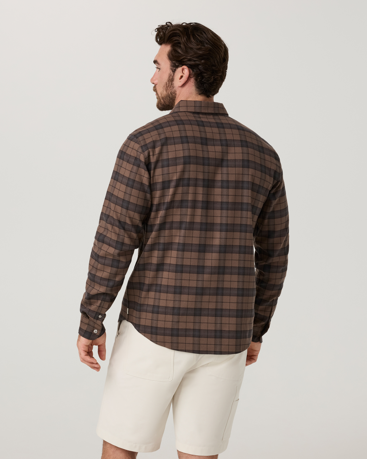 Long Sleeve Midweight Flannel Shirt | Grey Heather