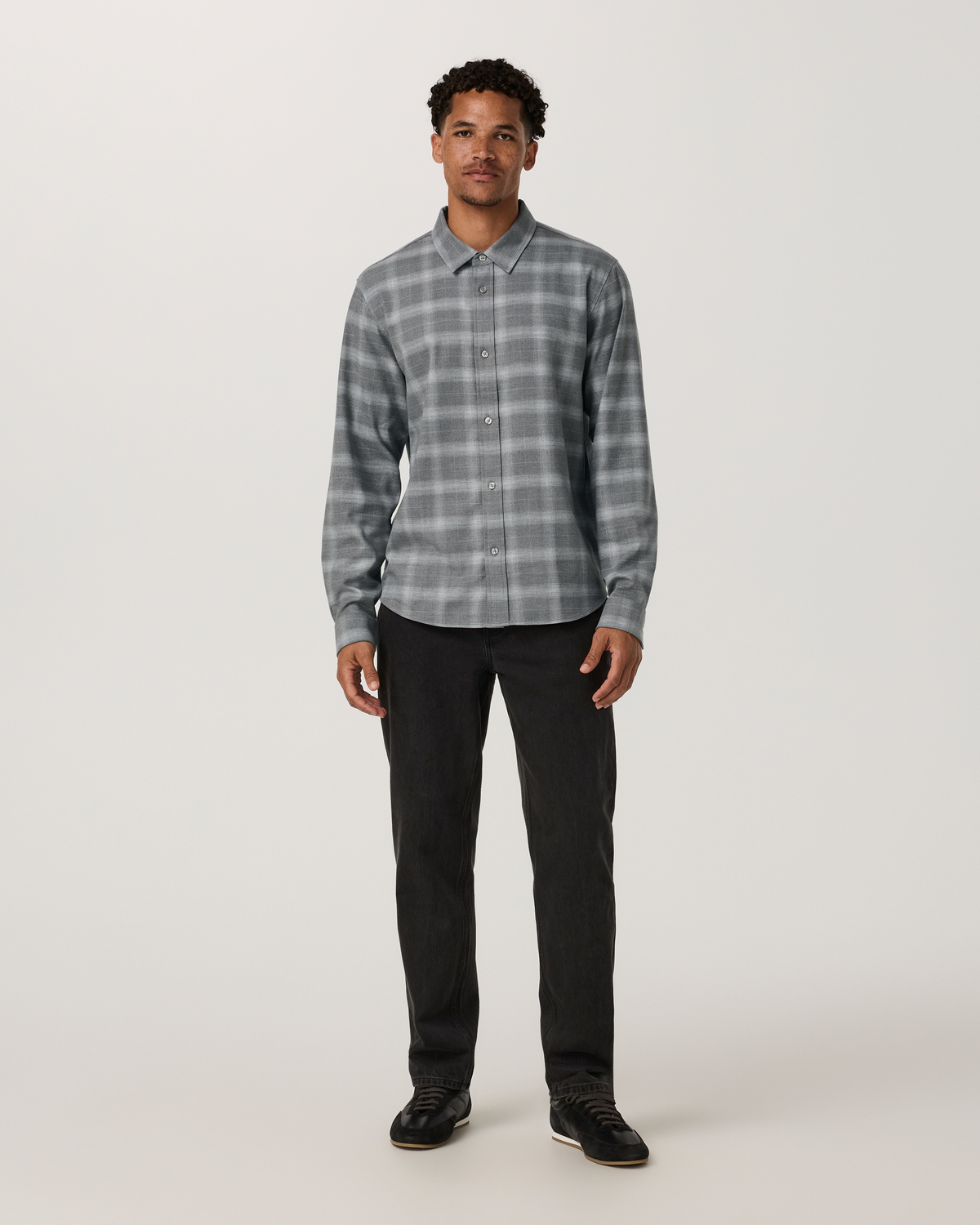 Long Sleeve Midweight Flannel Shirt | Hunter Green