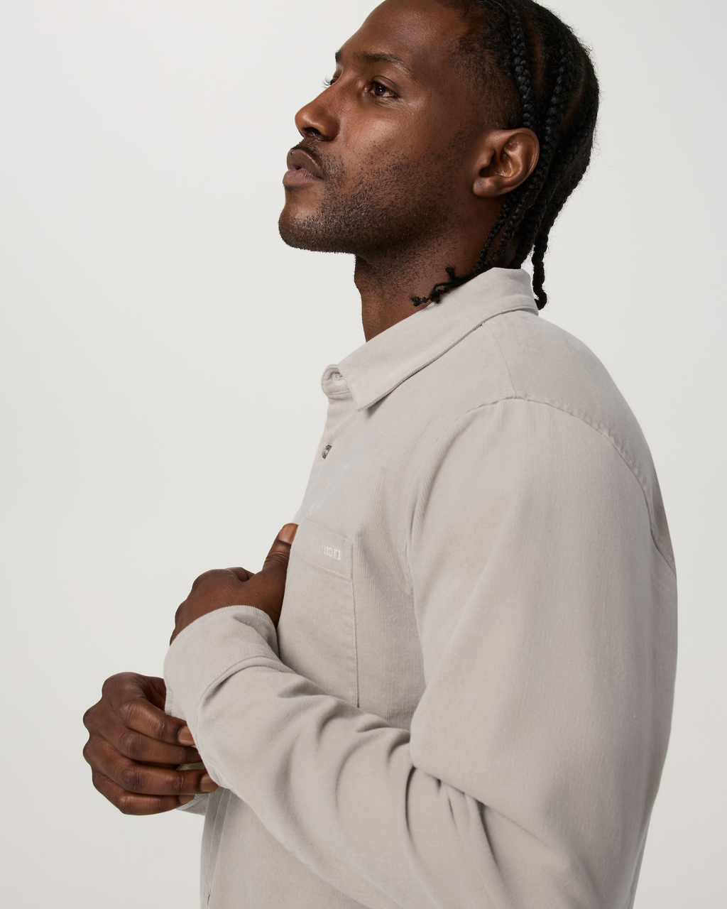 Long Sleeve Optimist Cord Button Down | Dark Salt