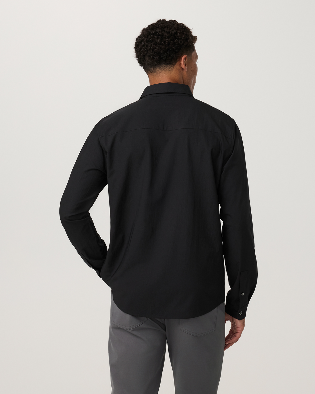 Long Sleeve Manhattan Button Down Shirt | Black