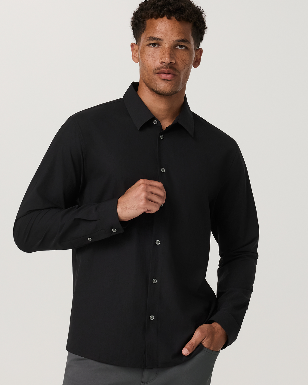 Long Sleeve Manhattan Button Down Shirt | White