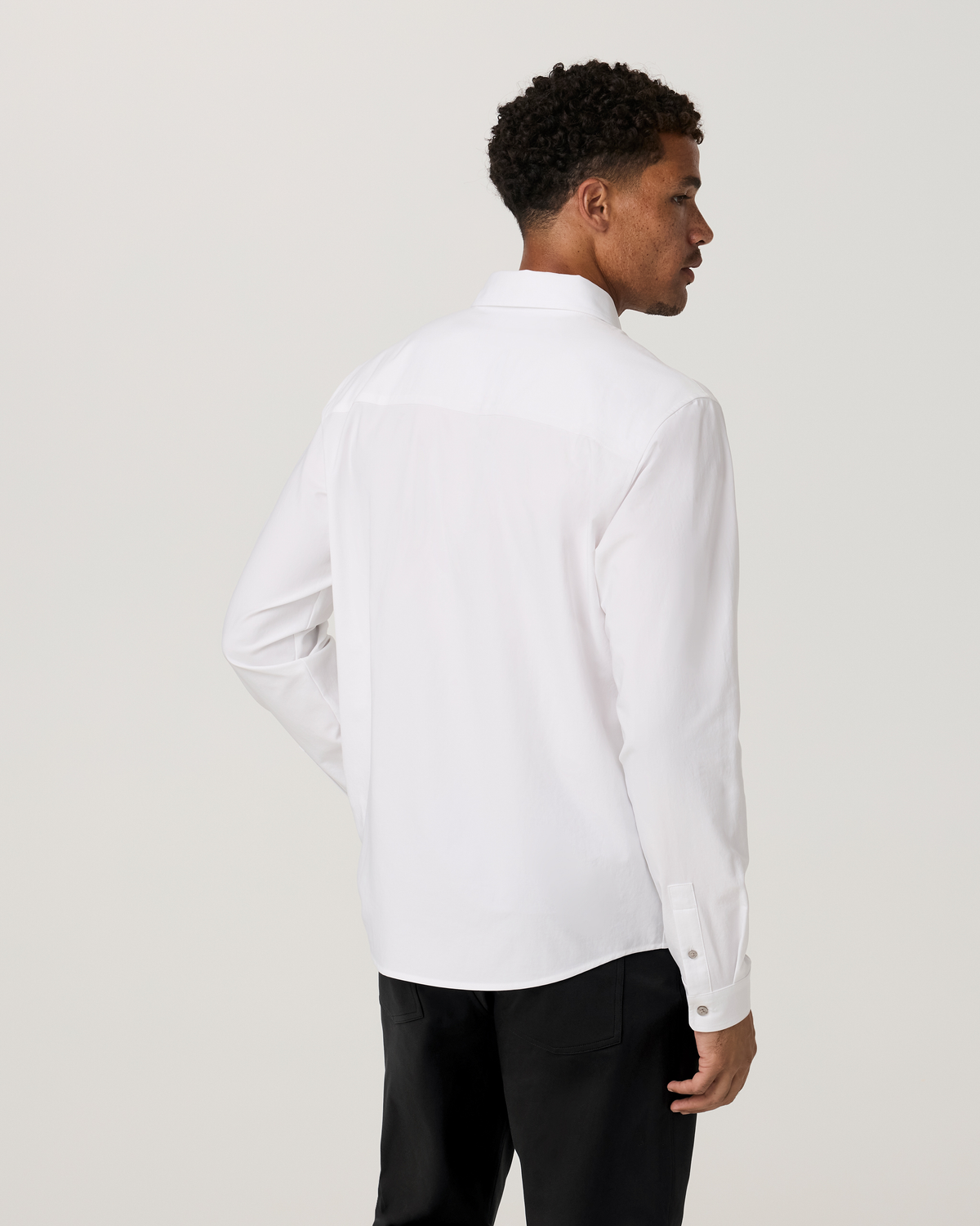 Long Sleeve Manhattan Button Down Shirt | Black