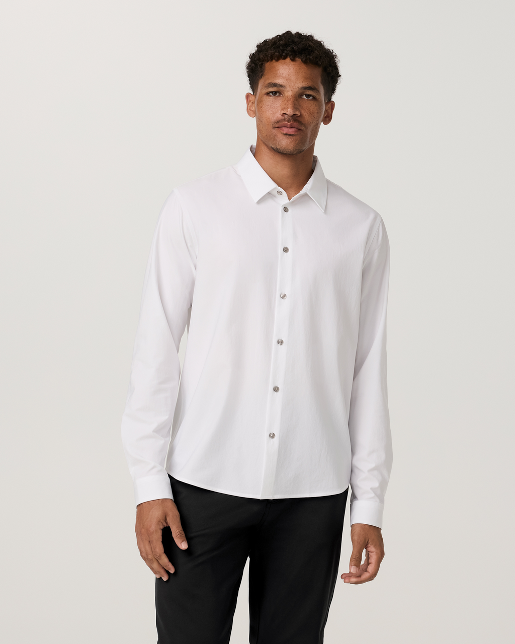 Long Sleeve Manhattan Button Down Shirt | Black