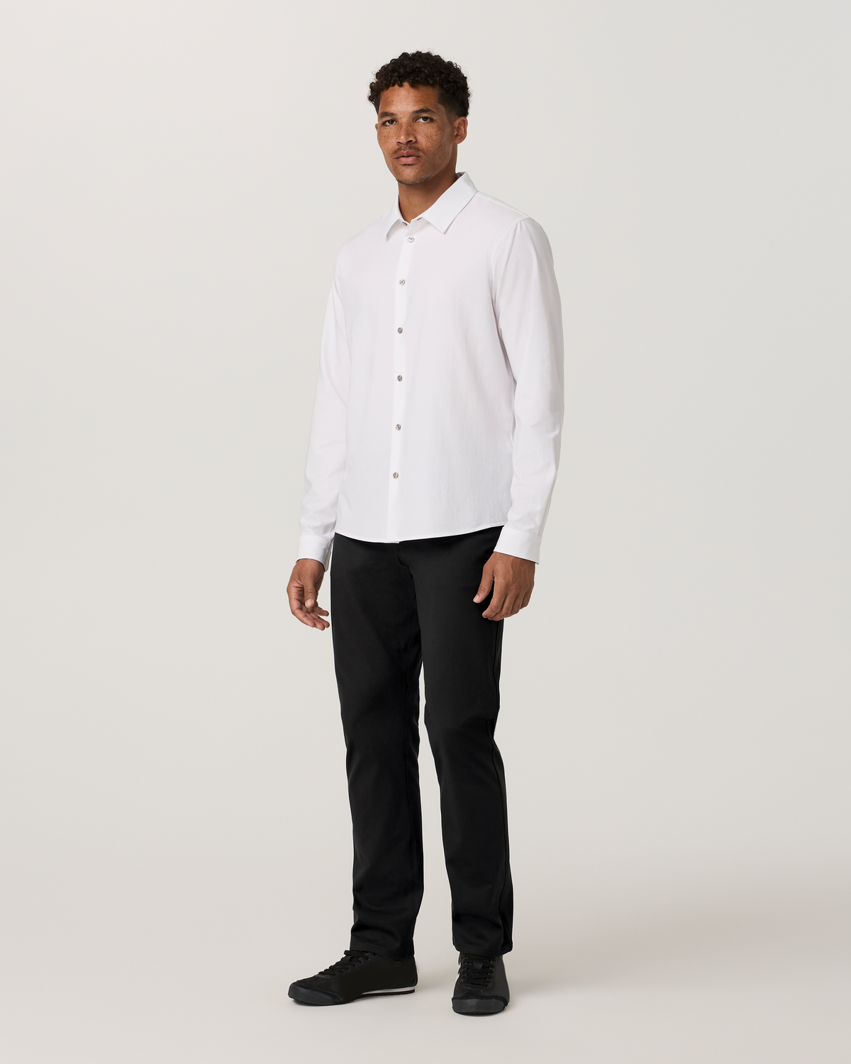 Long Sleeve Manhattan Button Down Shirt | Black