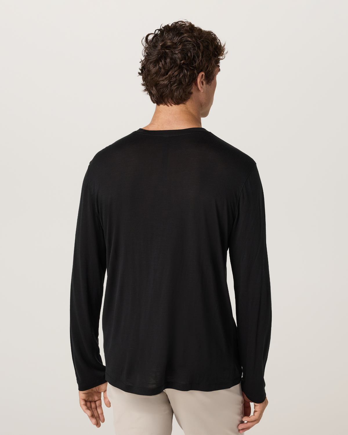 Long Sleeve Merino Wool Tee | Silverline