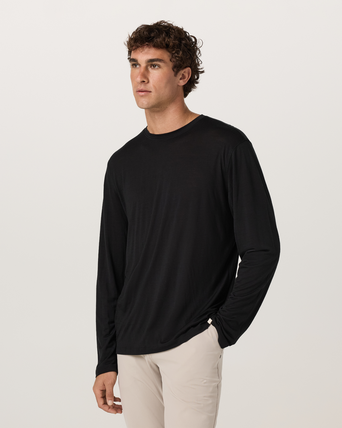 Long Sleeve Merino Wool Tee | Silverline