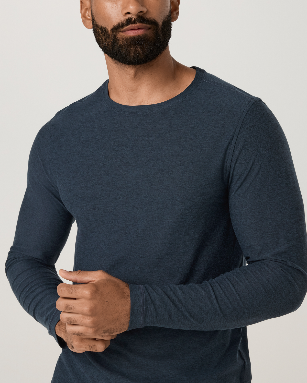 Long Sleeve Strato Tech Tee | Charcoal Heather