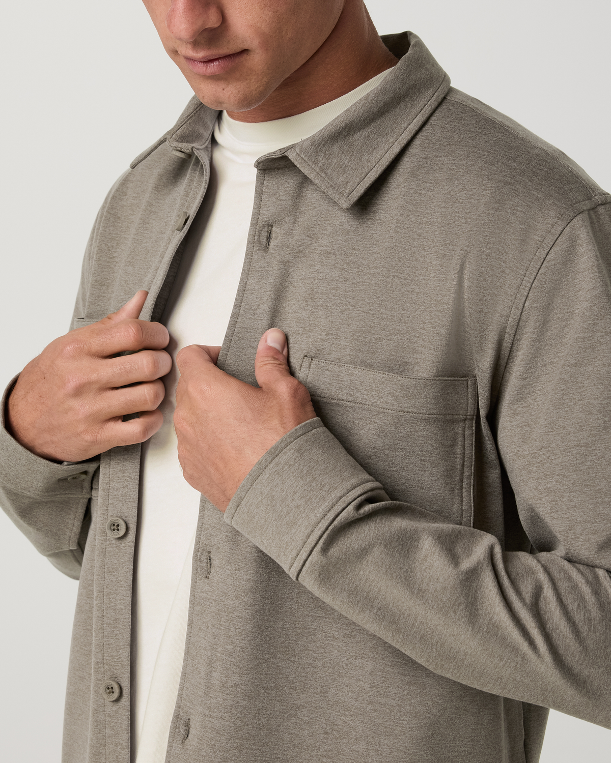 Coronado Shirt Jacket | Bay Blue Heather
