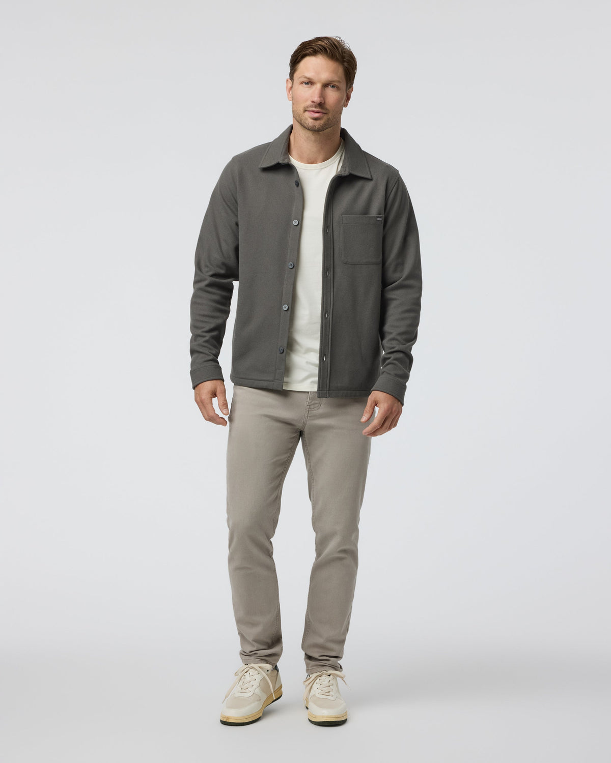 Beldon Shirt Jacket Knit Twill | Oregano