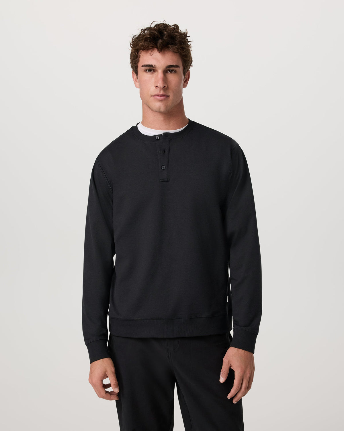 Long Sleeve Coronado Henley - Relaxed Fit | Grey Heather