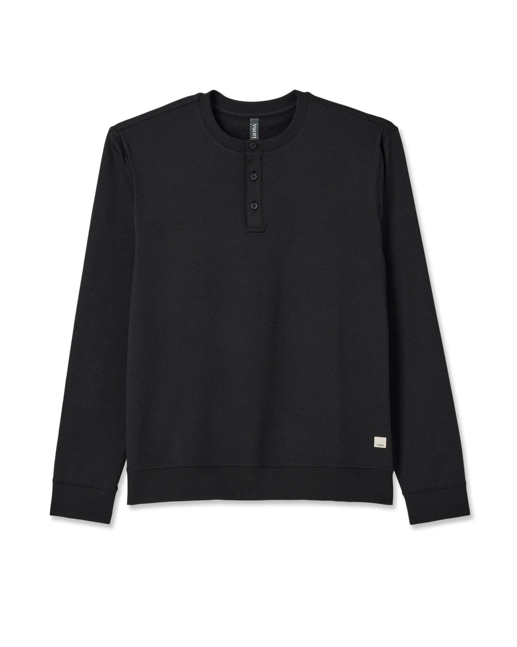 Long Sleeve Coronado Henley - Relaxed Fit | Black Heather