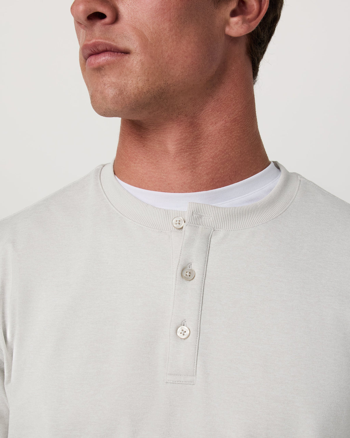 Long Sleeve Coronado Henley - Relaxed Fit | Grey Heather