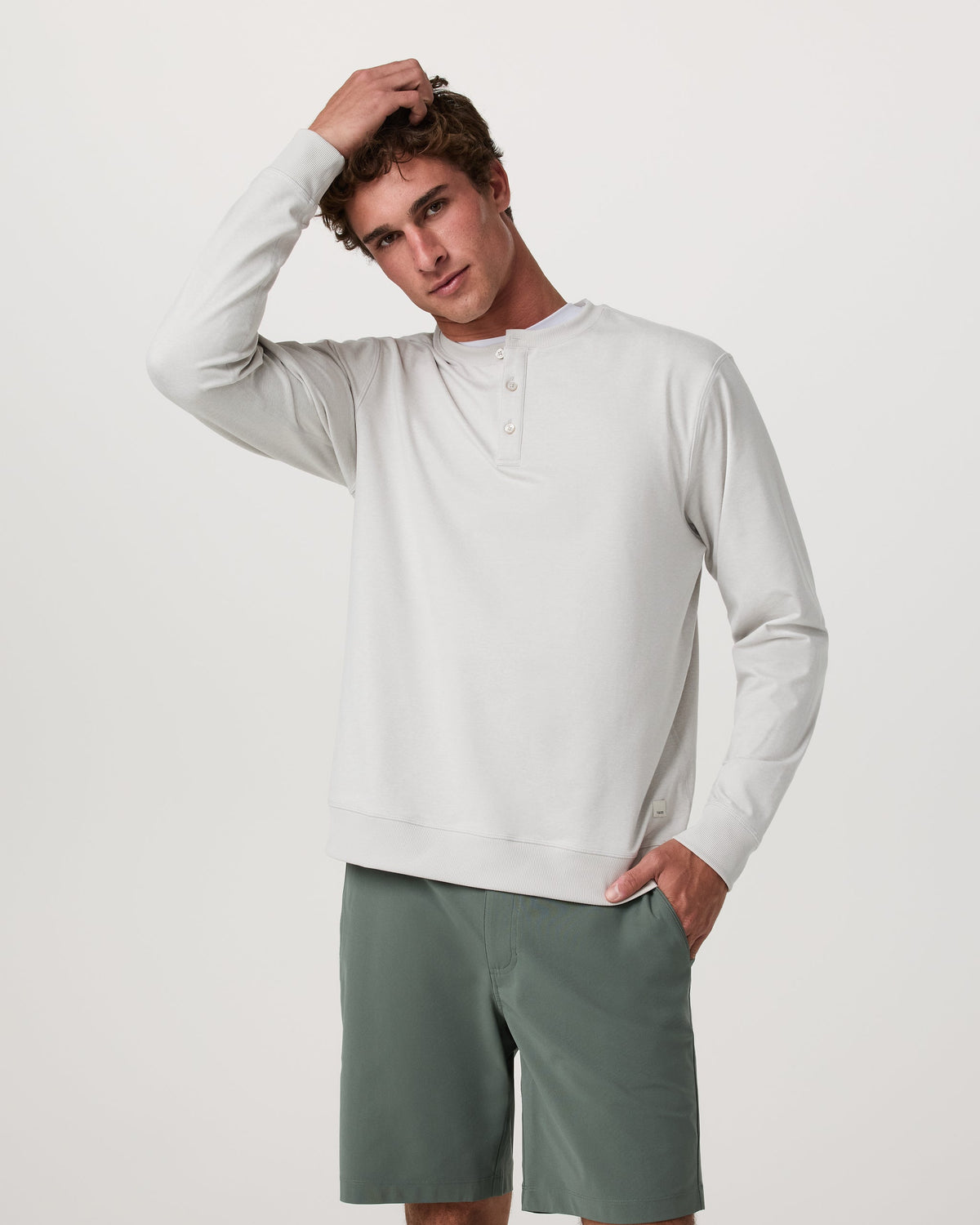 Long Sleeve Coronado Henley - Relaxed Fit | Black Heather