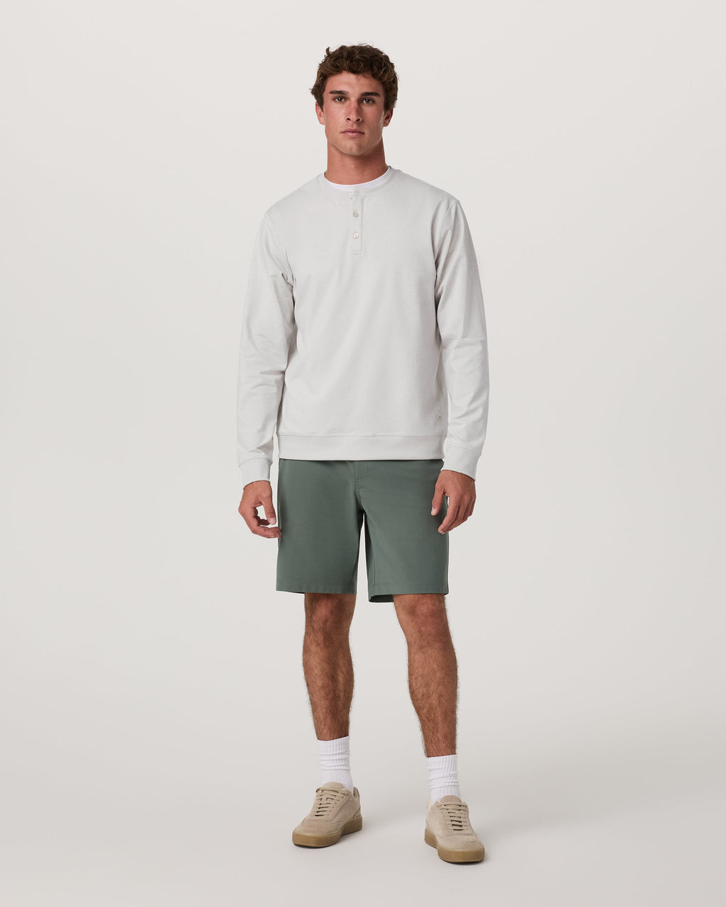 Long Sleeve Coronado Henley - Relaxed Fit | Black Heather