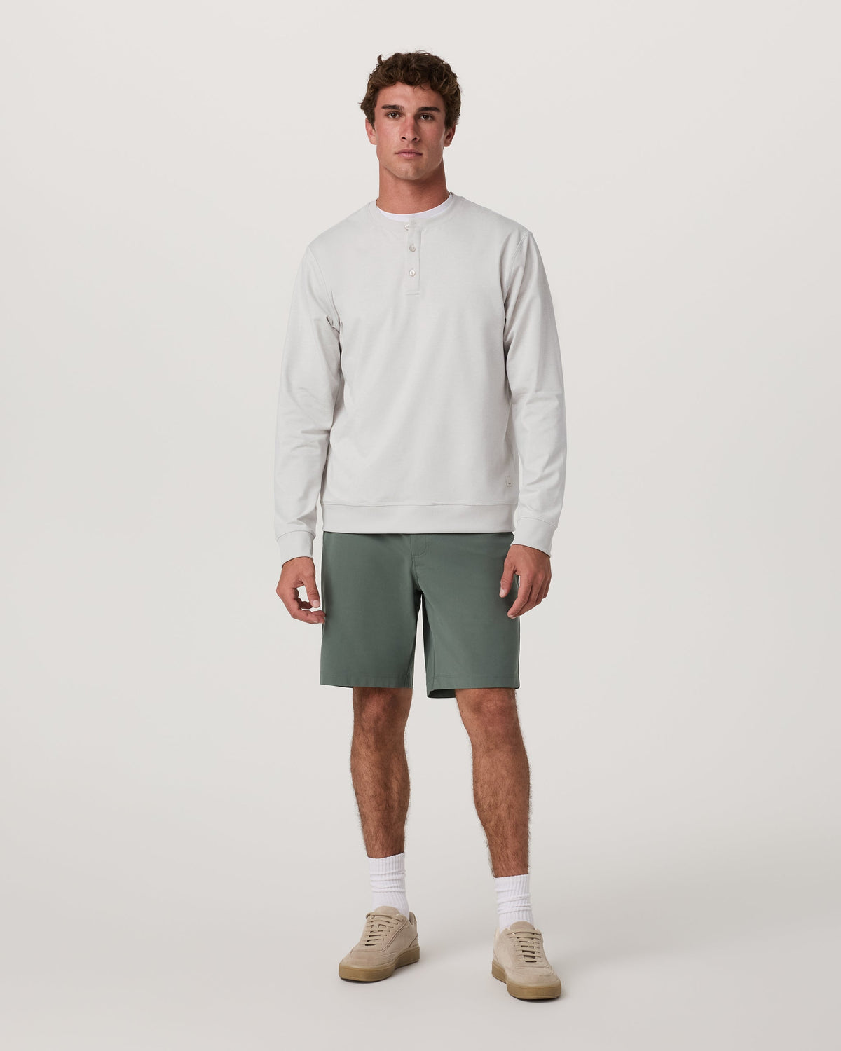 Long Sleeve Coronado Henley - Relaxed Fit | Black Heather