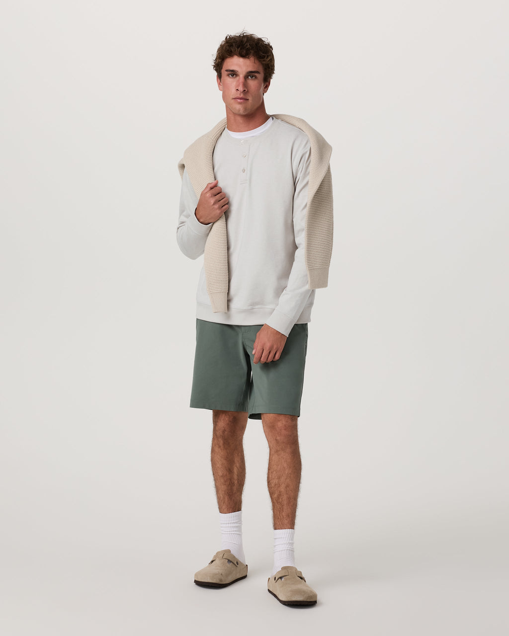 Long Sleeve Coronado Henley - Relaxed Fit | Black Heather