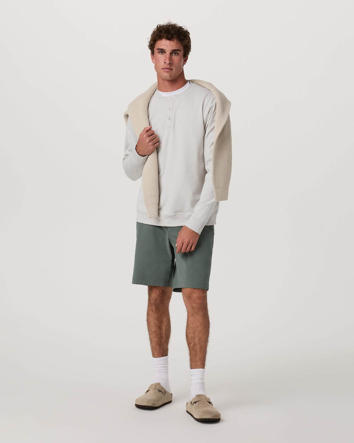 Long Sleeve Coronado Henley - Relaxed Fit | Black Heather