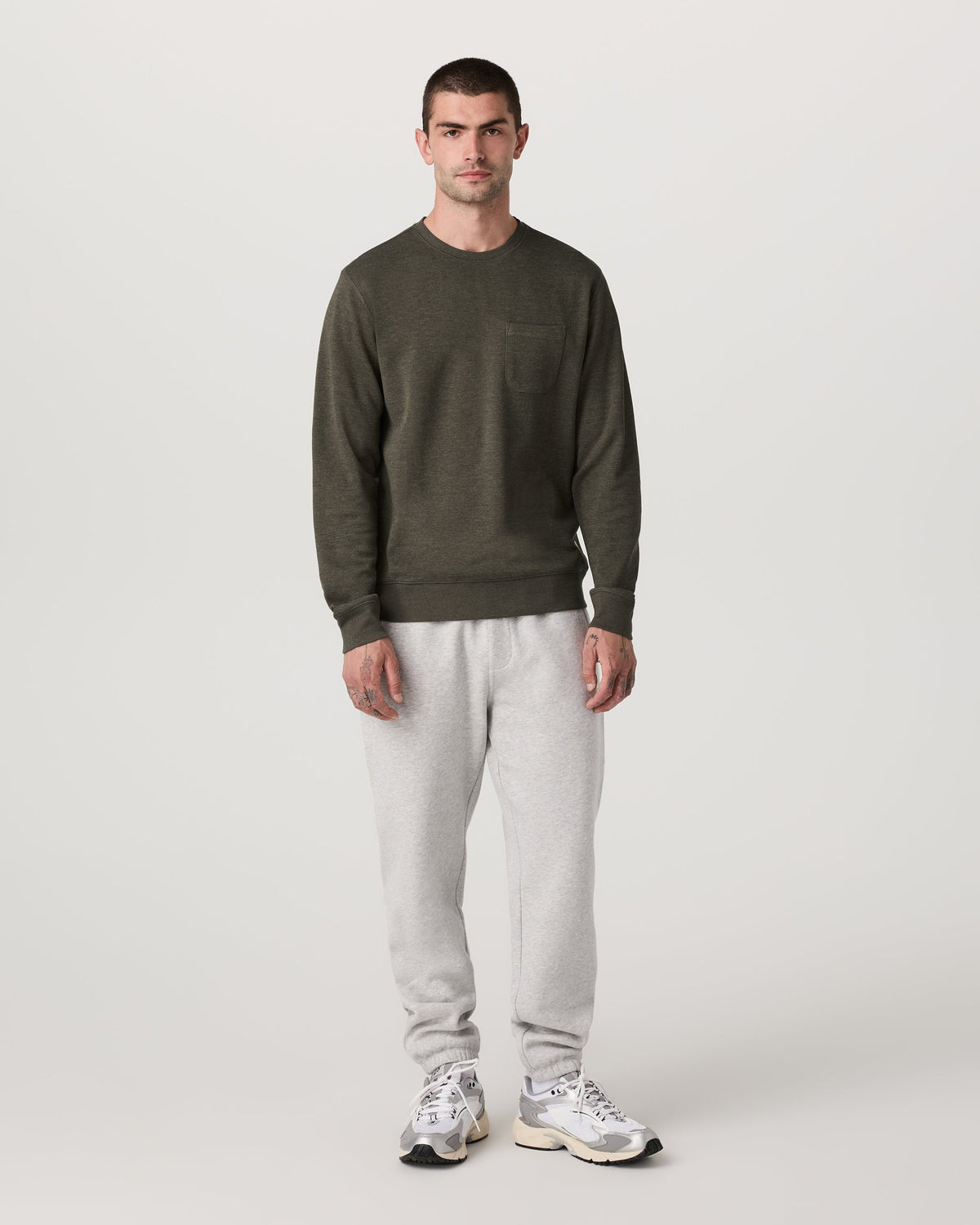 Jeffreys Crew 2.0 | Olive Heather